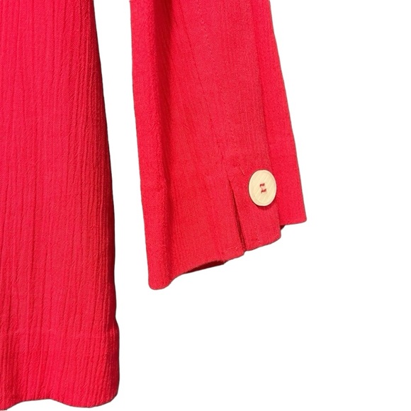 Vintage pink single breasted blazer lightweight textured MP - Picture 7 of 10